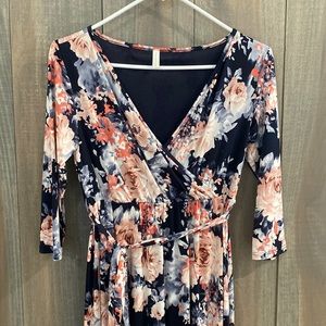 Pink Blush | Floral Maxi Maternity Dress